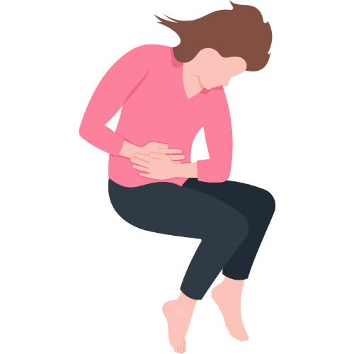 dessin femme qui a mal endométriose diététicienne